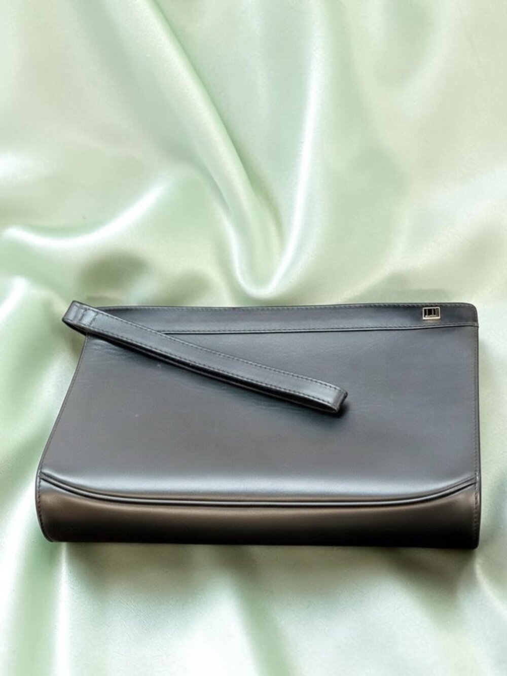 Dunhill Black Leather Clutch Bag --England
